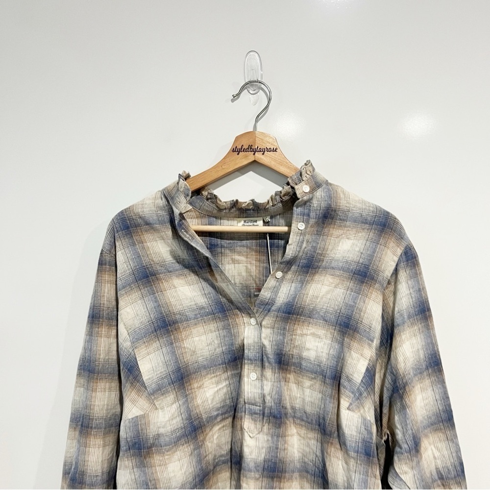 NWT Hartford Hyper Plaid Flannel Shirt - Picture 4 of 10
